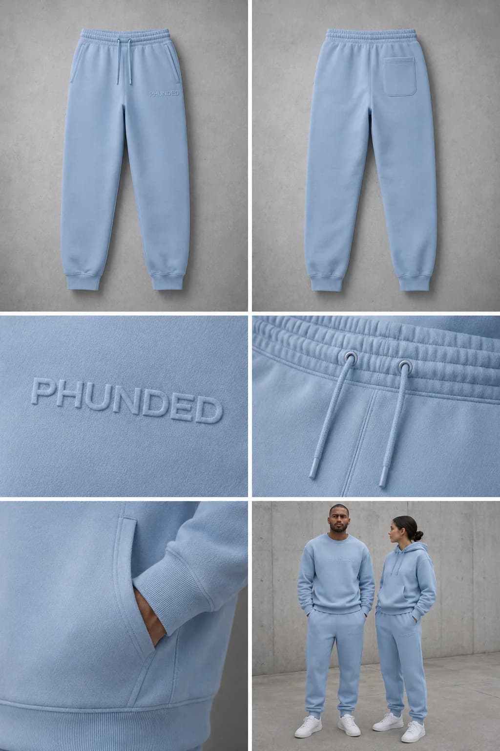 PHUNDED Sweatpants — Powder Blue