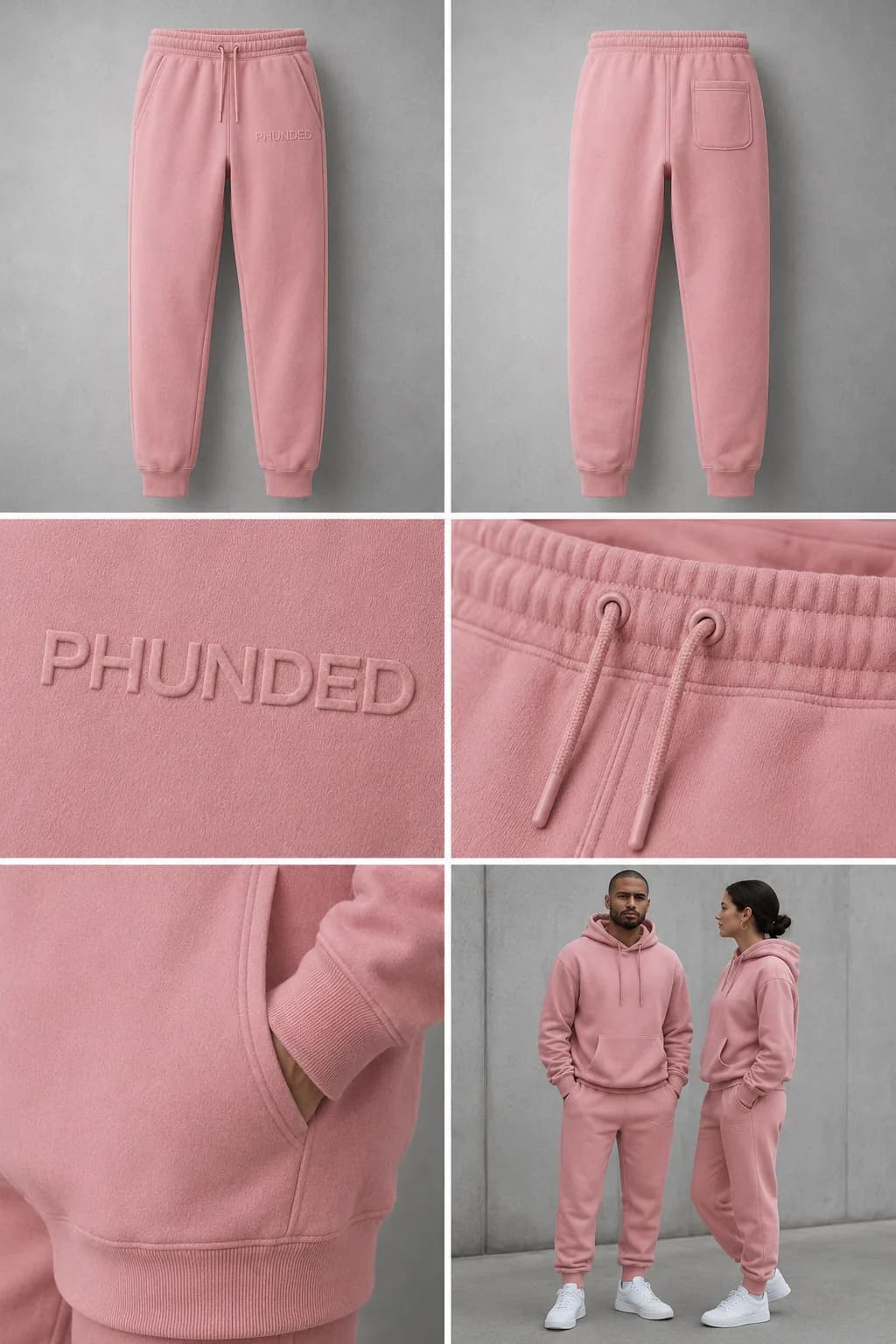 PHUNDED Sweatpants — Petal